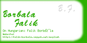 borbala falik business card